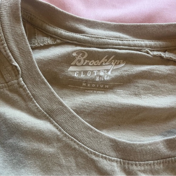 Brooklyn Cloth Tan T-Shirt with Side Zippers - Picture 3 of 4